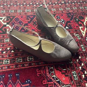 Giorgio Armani Jacquard Leather Ballet Flats